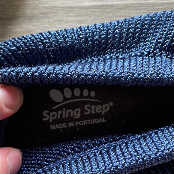 Spring Step Deep Blue Knit Slip-Ons - Picture 2 of 4